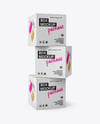Three Paper Boxes Mockup