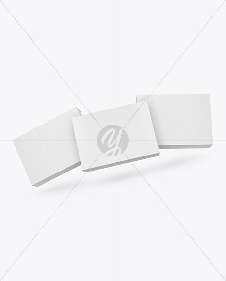 Three Paper Boxes Mockup