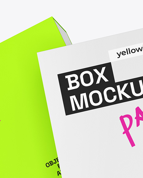 Three Paper Boxes Mockup