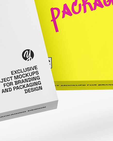 Three Paper Boxes Mockup