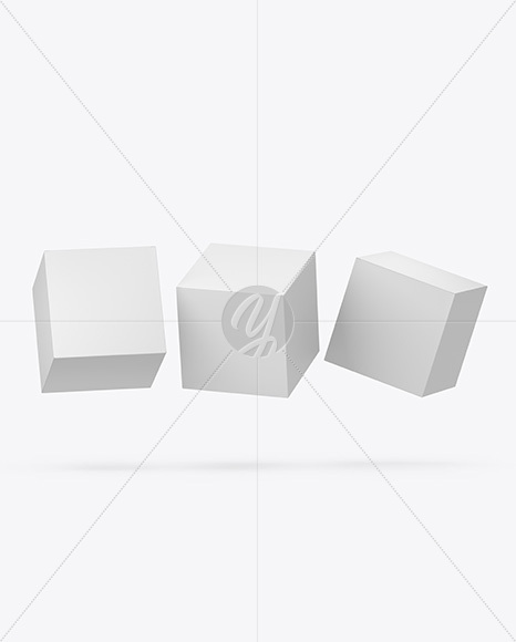 Three Paper Boxes Mockup
