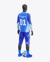 Training Long Sleeve Full Soccer Kit Mockup – Back Half Side View