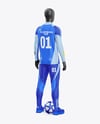 Training Long Sleeve Full Soccer Kit Mockup – Back Half Side View