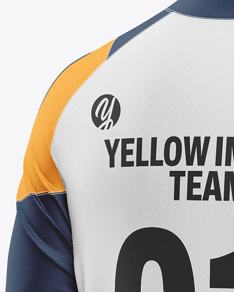 Training Long Sleeve Full Soccer Kit Mockup – Back Half Side View