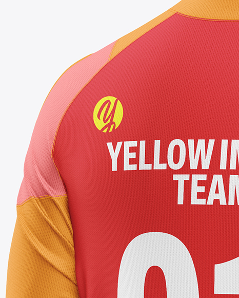 Training Long Sleeve Full Soccer Kit Mockup – Back Half Side View