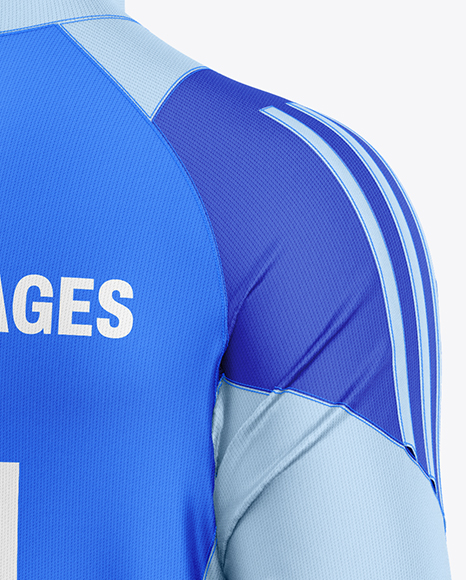 Training Long Sleeve Full Soccer Kit Mockup – Back Half Side View