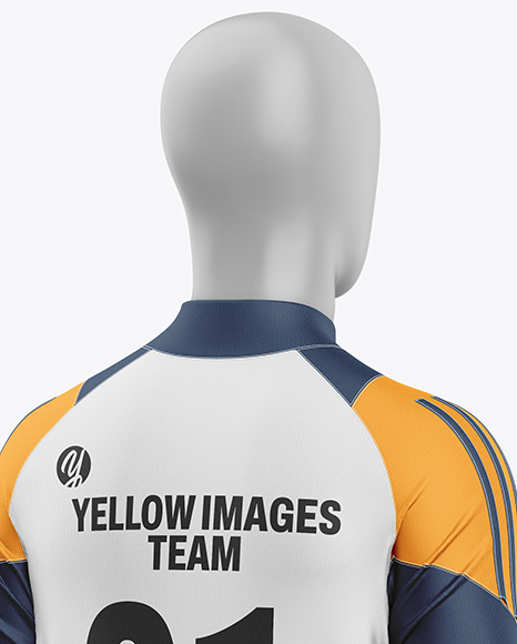 Training Long Sleeve Full Soccer Kit Mockup – Back Half Side View