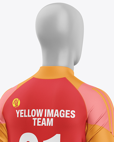 Training Long Sleeve Full Soccer Kit Mockup – Back Half Side View