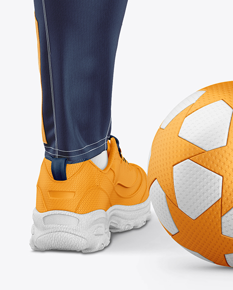 Training Long Sleeve Full Soccer Kit Mockup – Back Half Side View