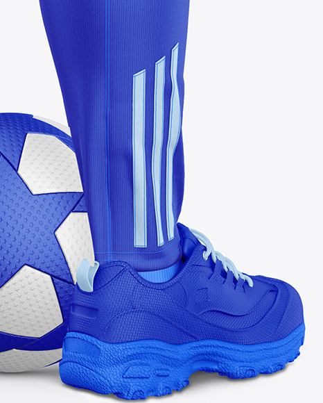 Training Long Sleeve Full Soccer Kit Mockup – Back Half Side View