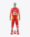 Training Long Sleeve Full Soccer Kit Mockup - Back View