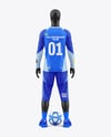 Training Long Sleeve Full Soccer Kit Mockup - Back View