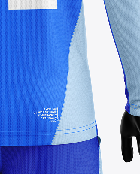 Training Long Sleeve Full Soccer Kit Mockup - Back View