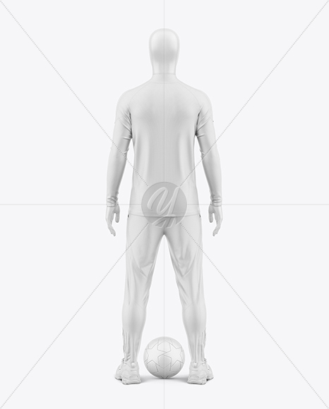 Training Long Sleeve Full Soccer Kit Mockup - Back View
