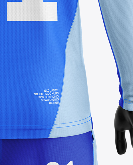 Training Long Sleeve Full Soccer Kit Mockup - Back View