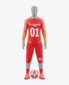 Training Long Sleeve Full Soccer Kit Mockup - Front View