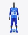 Training Long Sleeve Full Soccer Kit Mockup - Front View