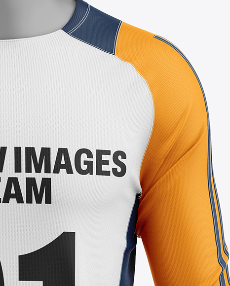 Training Long Sleeve Full Soccer Kit Mockup - Front View