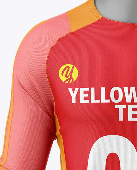 Training Long Sleeve Full Soccer Kit Mockup - Front View