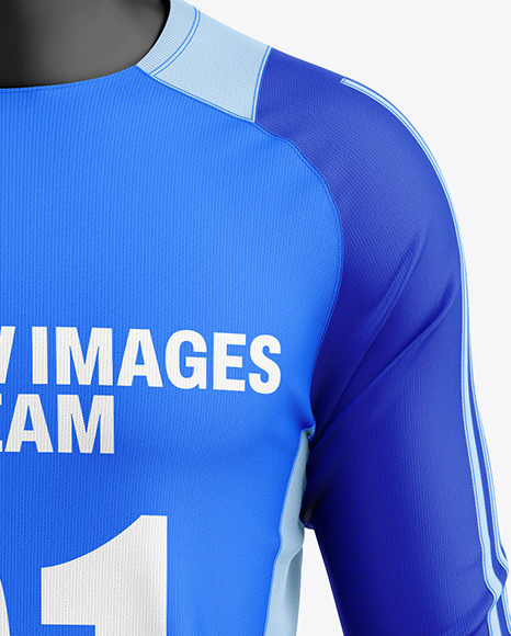 Training Long Sleeve Full Soccer Kit Mockup - Front View