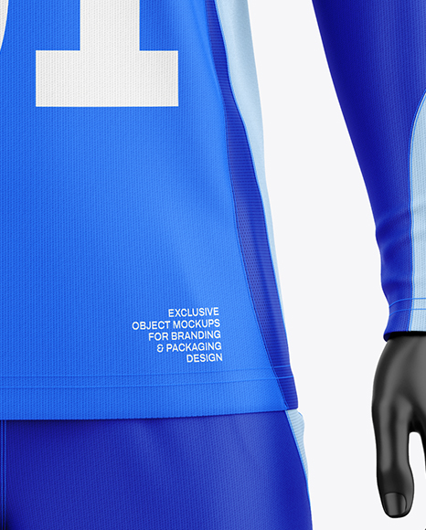 Training Long Sleeve Full Soccer Kit Mockup - Front View