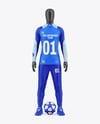 Training Long Sleeve Full Soccer Kit Mockup - Front View