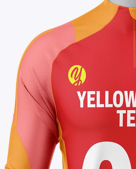 Training Long Sleeve Full Soccer Kit Mockup - Front View