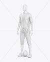 Training Long Sleeve Full Soccer Kit Mockup - Half Side View
