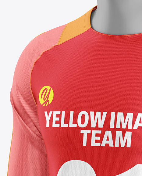 Training Long Sleeve Full Soccer Kit Mockup - Half Side View