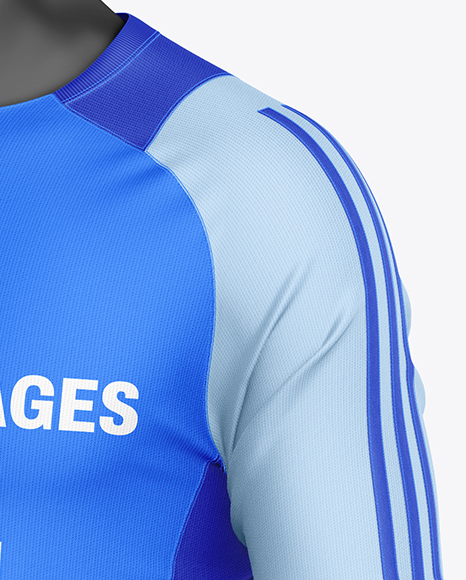 Training Long Sleeve Full Soccer Kit Mockup - Half Side View