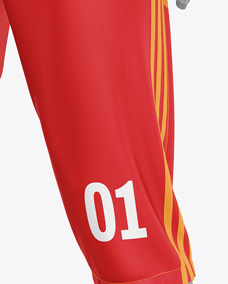 Training Long Sleeve Full Soccer Kit Mockup - Half Side View