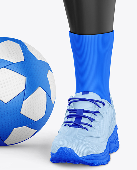 Training Long Sleeve Full Soccer Kit Mockup - Half Side View