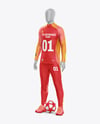 Training Long Sleeve Full Soccer Kit Mockup - Half Side View