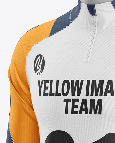 Training Long Sleeve Full Soccer Kit Mockup - Half Side View
