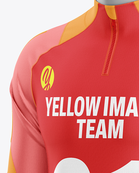 Training Long Sleeve Full Soccer Kit Mockup - Half Side View