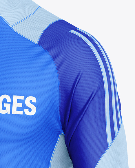 Training Long Sleeve Full Soccer Kit Mockup - Half Side View