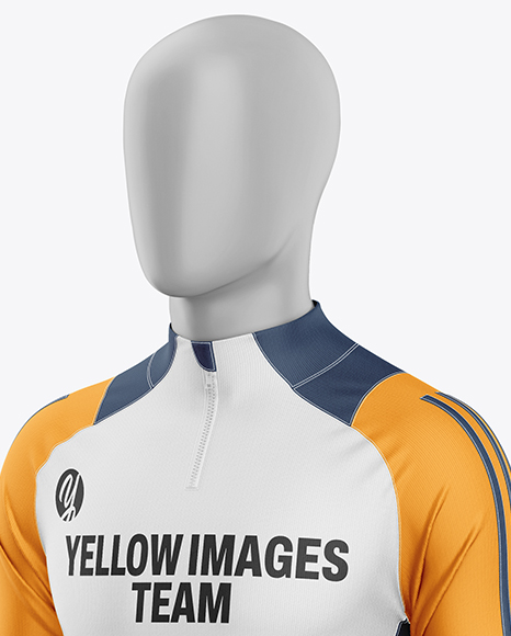 Training Long Sleeve Full Soccer Kit Mockup - Half Side View