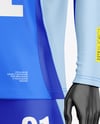 Training Long Sleeve Full Soccer Kit Mockup - Half Side View