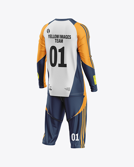 Training Long Sleeve Kit Mockup – Back Half Side View