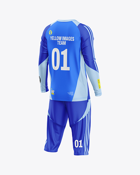 Training Long Sleeve Kit Mockup – Back Half Side View