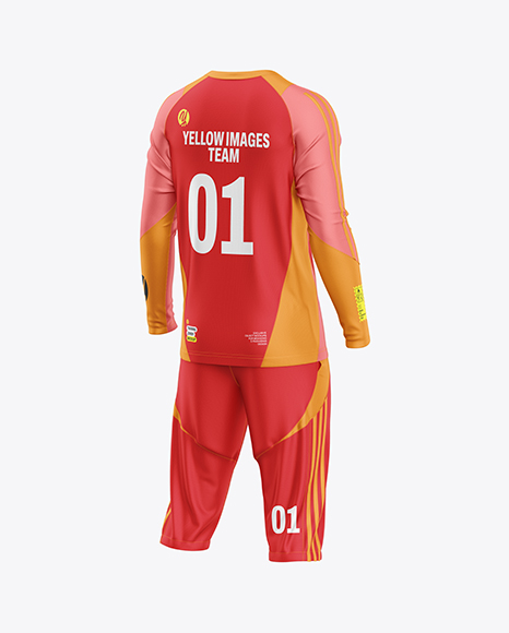 Training Long Sleeve Kit Mockup – Back Half Side View