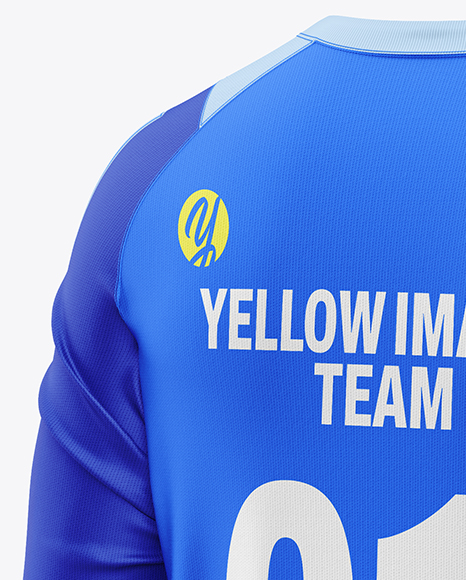 Training Long Sleeve Kit Mockup – Back Half Side View