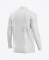 Training Zipper Long Sleeve Jersey Mockup - Back Half Side View