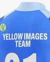 Training Zipper Long Sleeve Jersey Mockup - Back Half Side View
