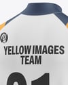 Training Zipper Long Sleeve Jersey Mockup - Back Half Side View