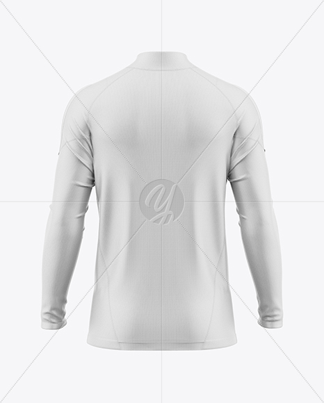Training Zipper Long Sleeve Jersey Mockup - Back View