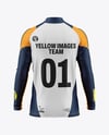 Training Zipper Long Sleeve Jersey Mockup - Back View