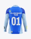 Training Zipper Long Sleeve Jersey Mockup - Back View