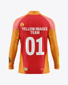 Training Zipper Long Sleeve Jersey Mockup - Back View