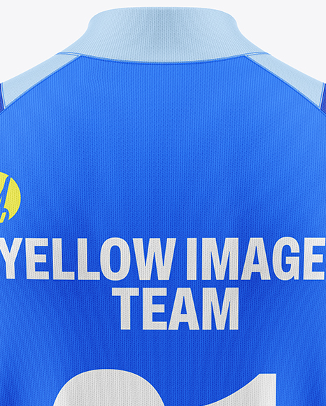 Training Zipper Long Sleeve Jersey Mockup - Back View